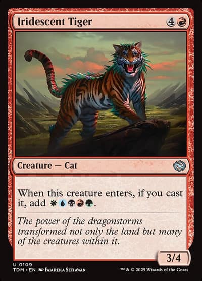 Iridescent Tiger 109 Tarkir: Dragonstorm Magic card