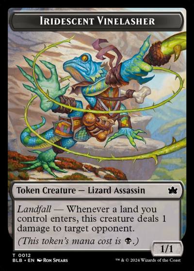 Iridescent Vinelasher TBLB-12 Bloomburrow Tokens Magic card