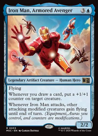 Iron Man, Armored Avenger MSC-33 Marvel Super Heroes Commander Magic card