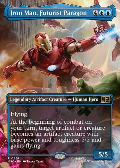 Iron Man, Futurist Paragon 501 Marvel Super Heroes Commander Magic card
