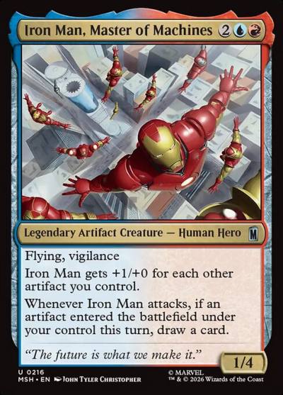 Iron Man, Master of Machines MSH-216 Marvel Super Heroes Magic card