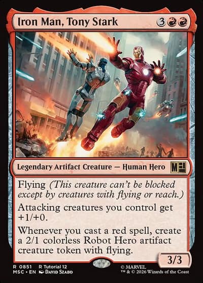 Iron Man, Tony Stark 851 Marvel Super Heroes Commander Magic card