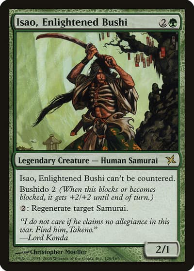 Isao, Enlightened Bushi 129 Betrayers of Kamigawa Magic card