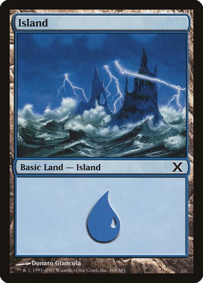Island 10E-368 Tenth Edition Magic card