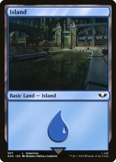 Island 40K-307 Warhammer 40,000 Commander Magic card