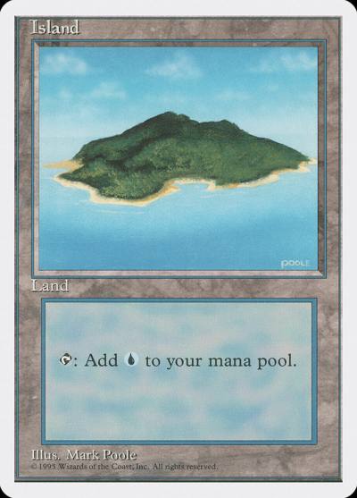 Island 4ED-368 Fourth Edition Magic card