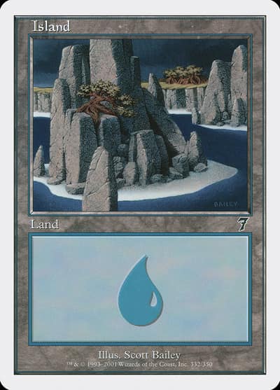 Island 7ED-332 Seventh Edition Magic card