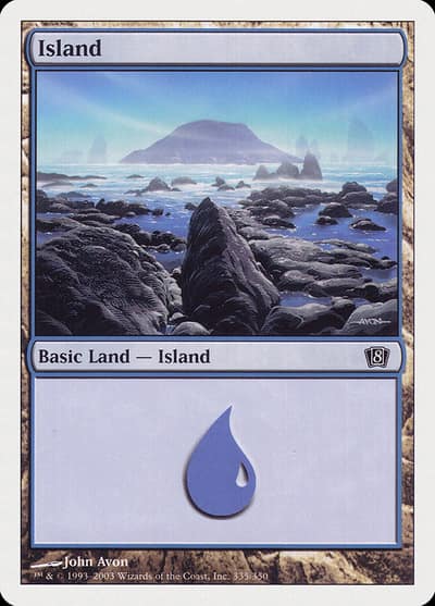 Island 8ED-335 Eighth Edition Magic card