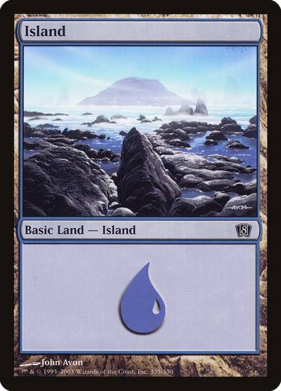 Island 8ED-335STAR Eighth Edition Magic card