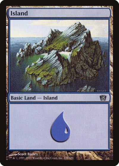 Island 8ED-338STAR Eighth Edition Magic card