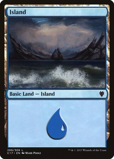 Island C17-299 Commander 2017 Magic card