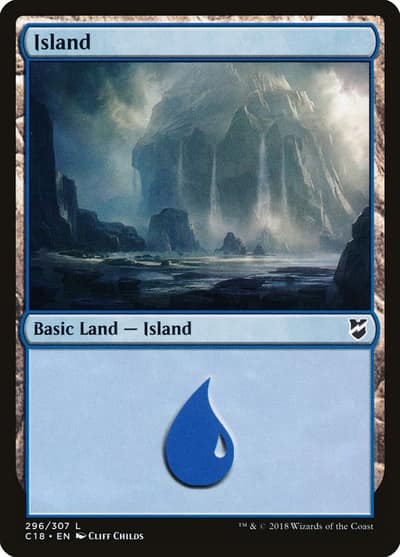 Island C18-296 Commander 2018 Magic card