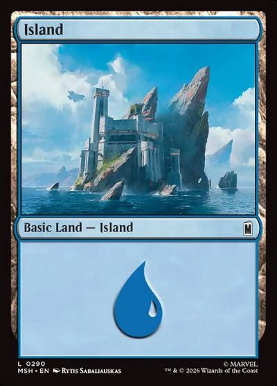 Island MSH-290 Marvel Super Heroes Magic card