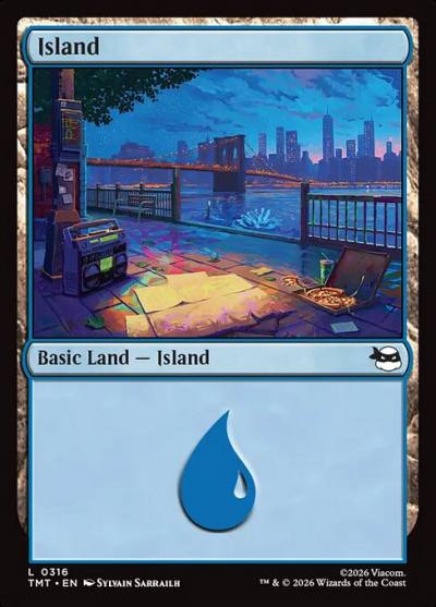 Island TMT-316 Teenage Mutant Ninja Turtles Magic card