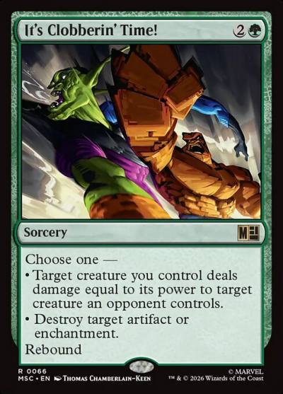 It's Clobberin' Time! MSC-66 Marvel Super Heroes Commander Magic card