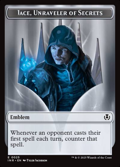 Jace, Unraveler of Secrets Emblem TINR-25 Innistrad Remastered Tokens Magic card
