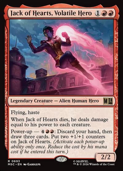 Jack of Hearts, Volatile Hero 693 Marvel Super Heroes Commander Magic card