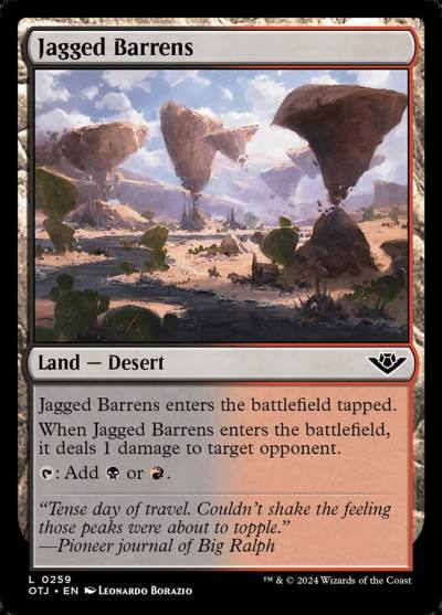 Jagged Barrens OTJ-259 Outlaws of Thunder Junction Magic card