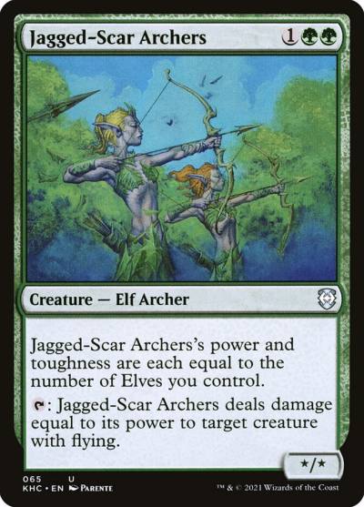 Jagged-Scar Archers KHC-65 Kaldheim Commander Magic card