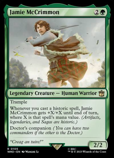 Jamie McCrimmon WHO-105 Doctor Who Magic card