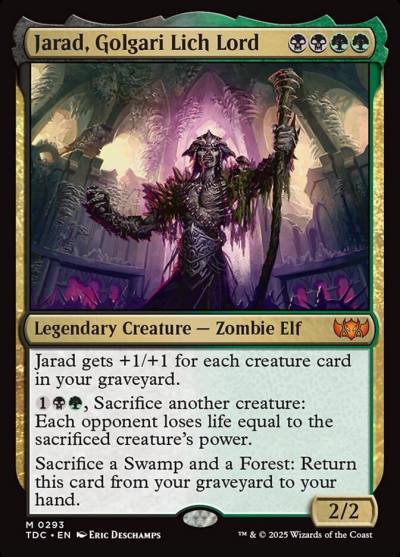 Jarad, Golgari Lich Lord TDC-293 Tarkir: Dragonstorm Commander Magic card