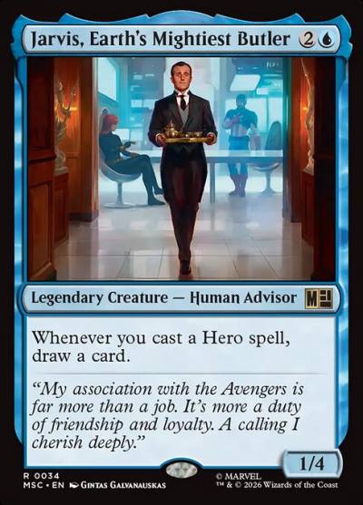 Jarvis, Earth's Mightiest Butler MSC-34 Marvel Super Heroes Commander Magic card