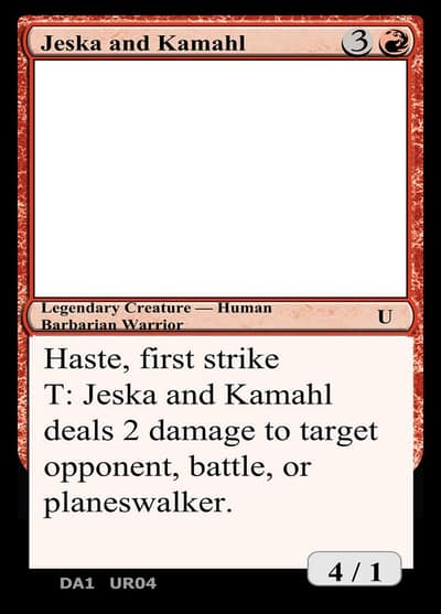 Jeska and Kamahl UR04b Unknown Event Magic card