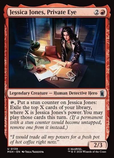 Jessica Jones, Private Eye MSH-139 Marvel Super Heroes Magic card