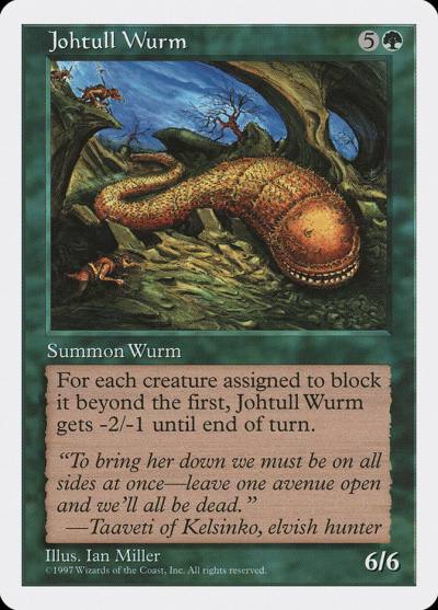 Johtull Wurm 5ED-306 Fifth Edition Magic card
