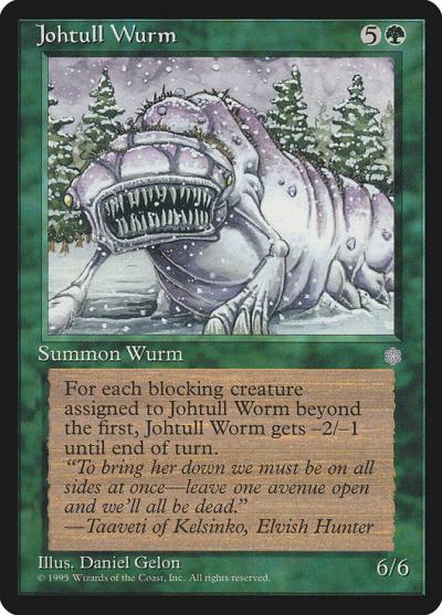 Johtull Wurm ICE-250 Ice Age Magic card