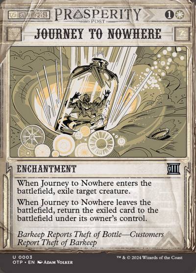 Journey to Nowhere OTP-3 Breaking News Magic card