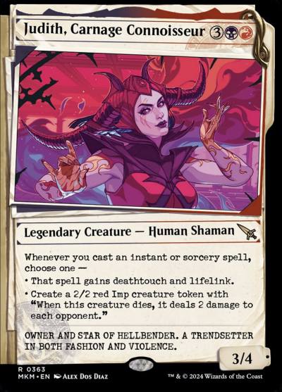 Judith, Carnage Connoisseur MKM-363 Murders at Karlov Manor Magic card