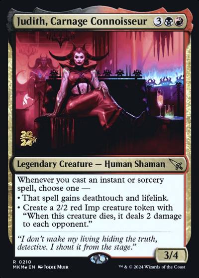 Judith, Carnage Connoisseur PMKM-210S Murders at Karlov Manor Promos Magic card