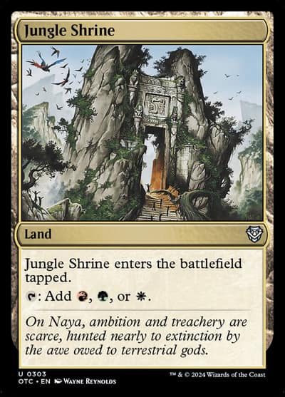 Jungle Shrine OTC-303 Outlaws of Thunder Junction Commander Magic card