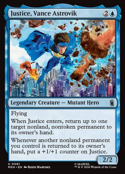 Justice, Vance Astrovik MSH-61 Marvel Super Heroes Magic card