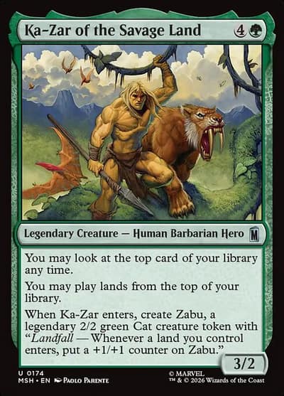 Ka-Zar of the Savage Land 174 Marvel Super Heroes Magic card