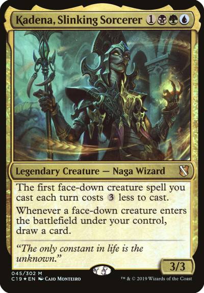 Kadena, Slinking Sorcerer OC19-45 Commander 2019 Oversized Magic card