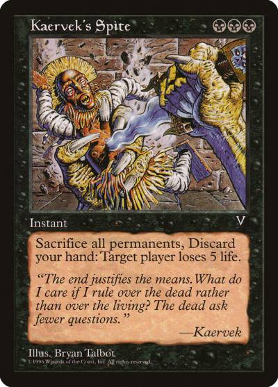 Kaervek's Spite VIS-63 Visions Magic card