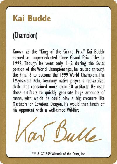 Kai Budde Bio WC99-KB0A World Championship Decks 1999 Magic card