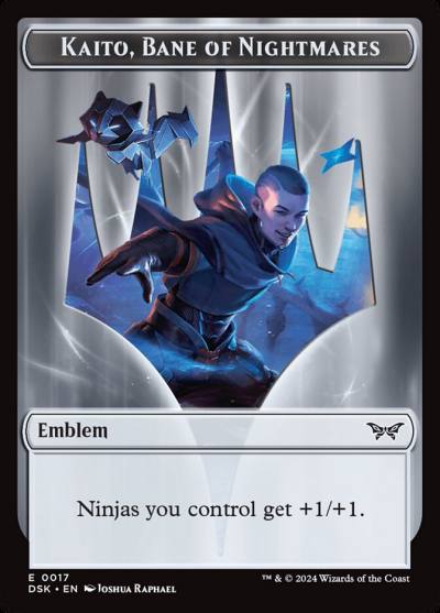 Kaito, Bane of Nightmares Emblem TDSK-17 Duskmourn: House of Horror Tokens Magic card