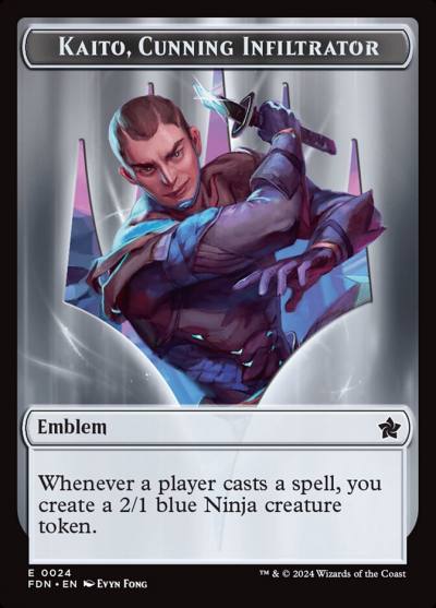 Kaito, Cunning Infiltrator Emblem TFDN-24 Foundations Tokens Magic card