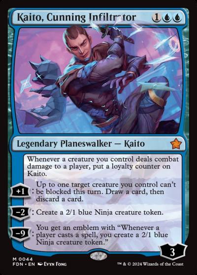 Kaito, Cunning Infiltrator FDN-44 Foundations Magic card