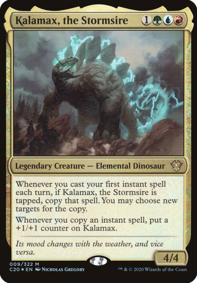 Kalamax, the Stormsire OC20-9 Commander 2020 Oversized Magic card