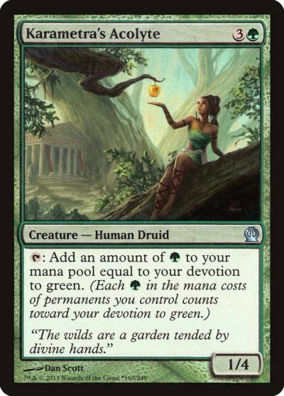 Karametra's Acolyte PTHS-160 Theros Promos Magic card