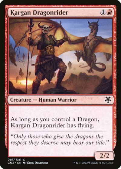Kargan Dragonrider GN3-81 Game Night: Free-for-All Magic card