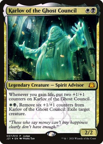 Karlov of the Ghost Council PJ21-7 Judge Gift Cards 2021 Magic card