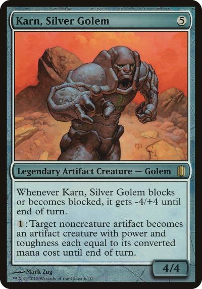 Karn, Silver Golem OCM1-6 Commander's Arsenal Oversized Magic card