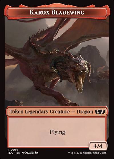 Karox Bladewing TTDC-19 Tarkir: Dragonstorm Commander Tokens Magic card