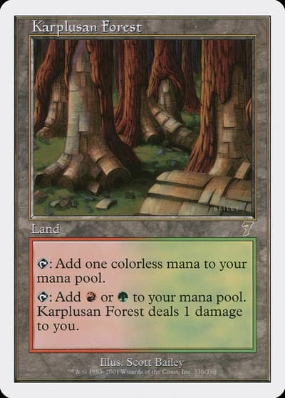 Karplusan Forest 7ED-336 Seventh Edition Magic card