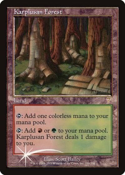 Karplusan Forest 7ED-336STAR Seventh Edition Magic card